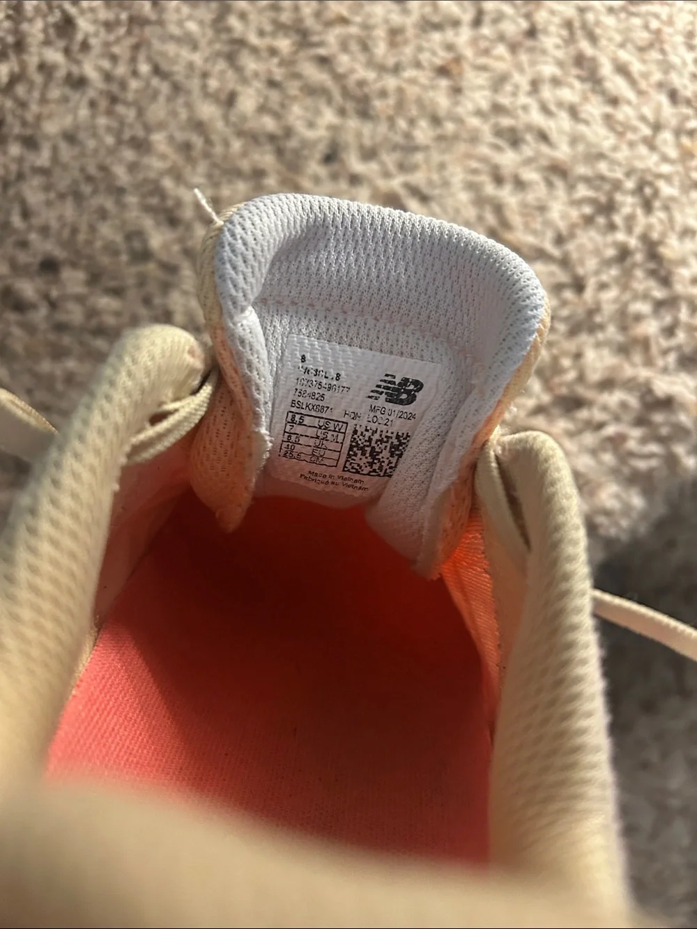 New Balance Fresh Foam White Peach Coastal Blue - Picture 7 of 7